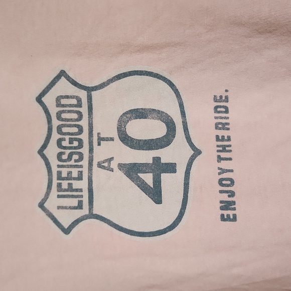 Life Is Good at 40 Enjoy the Ride tee - Picture 2 of 9